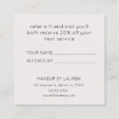 Aquarellgold Imitate Folie moderne Loyalitätskarte Quadratische Visitenkarte (Rückseite)