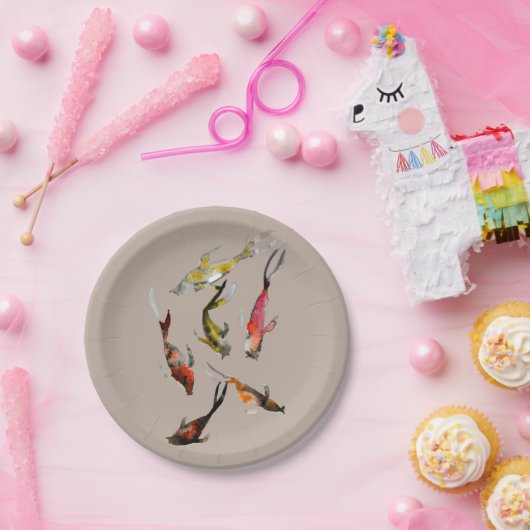 Aquarellgold Pappteller (Party)