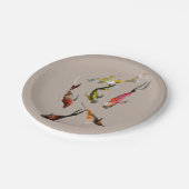 Aquarellgold Pappteller (Schrägansicht)