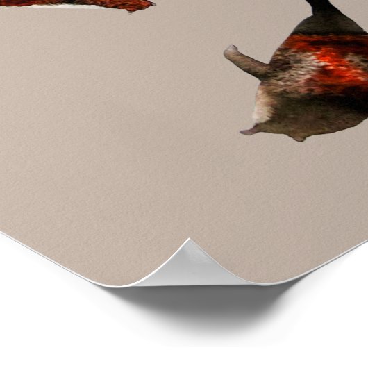 Aquarellgold Poster (Ecke)