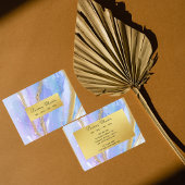 Aquarellgold und blaue Visitenkarte