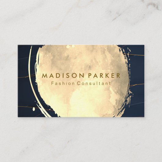 Aquarellgoldfarben Visitenkarte (Vorderseite)