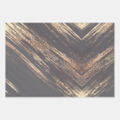 Aquarellgoldfarbene, rosa, graue Metallfolie Geschenkpapier Set (Vorderseite 2)