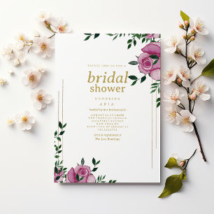 Aquarellgoldfarbenes Brautparty Einladung