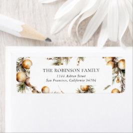 Aquarellgoldfolie Feiertage Rücksendeadresse