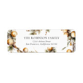 Aquarellgoldfolie Feiertage Rücksendeadresse (Vorne)