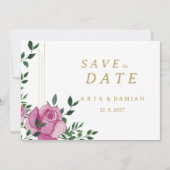 Aquarellgoldgelb Save the Date Einladung (Vorderseite)