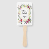 Aquarellgoldgeometrie mit Blumenzehen Hand Fans Fächer (Vorderseite)