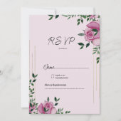 Aquarellgoldgrün Rose UAWG Einladung (Vorderseite)