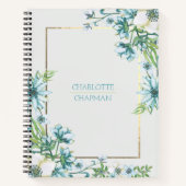 Aquarellgoldstreifen Gerahmt Personalisiert Notizblock (Vorderseite)