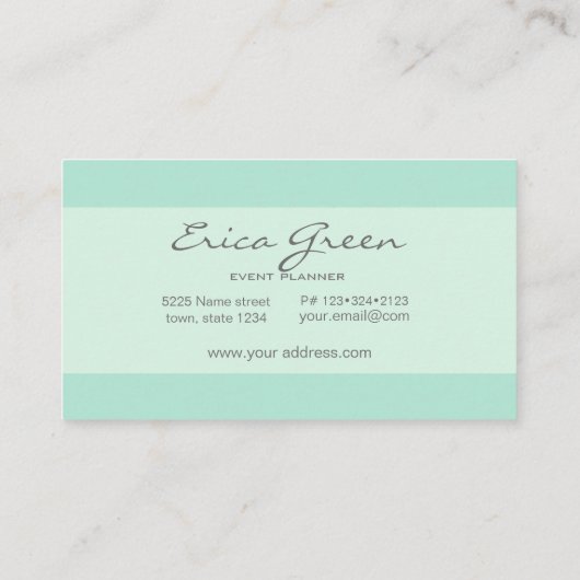 Aquarellgoldtürkis Visitenkarte (Rückseite)