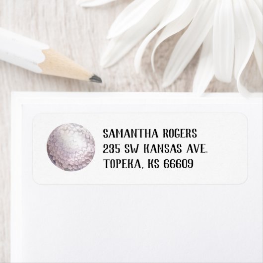 Aquarellgolfplätze Rücksendeadressen-Aufkleber (Insitu)