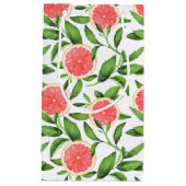 Aquarellgrapefruits und Grünmuster Kleine Geschenktüte (Vorderseite)