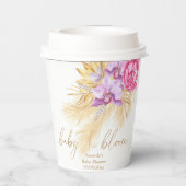 Aquarellgras (Boho pampas gras) - Babydusche Pappbecher (Rückseite)