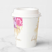 Aquarellgras (Boho pampas gras) - Babydusche Pappbecher (Rechts)