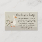 Aquarellgras Bücher für Baby - Baby-Duschkarte Begleitkarte (Vorderseite)