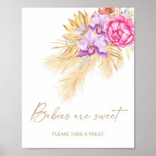 Aquarellgras - Säuglinge sind ein süßes Poster