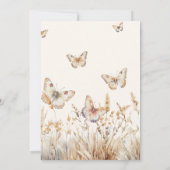 Aquarellgras-Schmetterlinge-Abschluss Einladung (Rückseite)