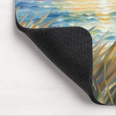 Aquarellgras und Sonnenaufgang Mousepad (Ecke)