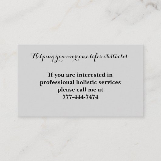 Aquarellgras Visitenkarte (Rückseite)