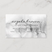 Aquarellgrau Schwarz-weiß Visitenkarte (Rückseite)