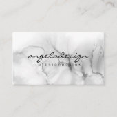 Aquarellgrau Schwarz-weiß Visitenkarte (Vorderseite)