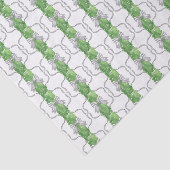 Aquarellgraue Bows & Grüne Garland Seidenpapier (Ausschnitt)