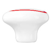 Aquarellgraue lila Rockpferde Keramikknauf (Seitenansicht)