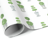 Aquarellgraue und grüne Oberfläche Geschenkpapier (Rolleneckpunkt)