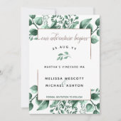 Aquarellgrauen Kupfer Moderne Elegant #Wedding Save The Date (Vorderseite)