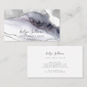 Aquarellgrauer Hintergrund Visitenkarte (Vorne/Hinten)