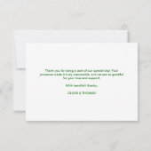 Aquarellgrenery St. Patrick's Day Babydusche Dankeskarte (Rückseite)