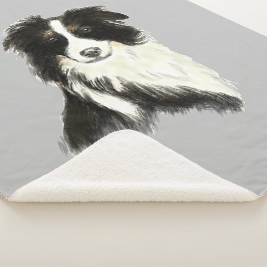 Aquarellgrenze Collie Hund Tier Tiereigenschaft Sherpadecke (3/4)