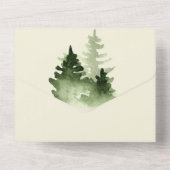 Aquarellgrün am See All In One Einladung (Rückseite)