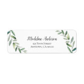 Aquarellgrün | Benutzerdefinierte Rücksendeadresse (Vorne)