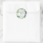 Aquarellgrün | Brautparty Vielen Dank Runder Aufkleber (Tasche)