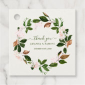 Aquarellgrün Danke Stickers Geschenkanhänger (Vorderseite)