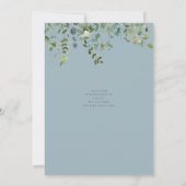 Aquarellgrün Dusty Blue Brautparty Einladung (Rückseite)