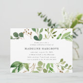 Aquarellgrün | Einladung zur Geburtstagspartei (Stehend Vorderseite)