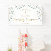 Aquarellgrün | Erste Heilige Kommune Banner (Insitu)