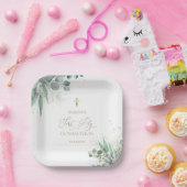 Aquarellgrün | Erste Kommune Pappteller (Party)