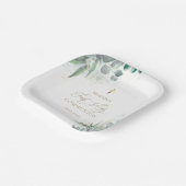 Aquarellgrün | Erste Kommune Pappteller (Gewinkelt)