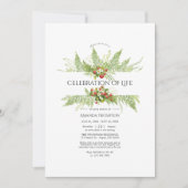 Aquarellgrün Feier des Fotos des Lebens Einladung (Vorderseite)