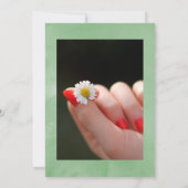 Aquarellgrün Feier des Fotos des Lebens Einladung (Rückseite)