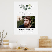 Aquarellgrün feiert Lebenszeichen Foto Poster (Küche)