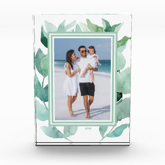 Aquarellgrün Fotoblock (Vorderseite)