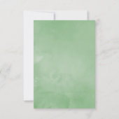 Aquarellgrün Geometrisches Bat Mitzvah RSVP Karte (Rückseite)