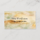 Aquarellgrün Glitzer abstrakt Visitenkarte (Vorderseite)