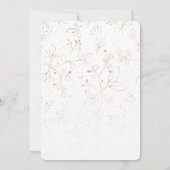 Aquarellgrün Gold Quinceñera Birthday Invi Einladung (Rückseite)