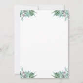 Aquarellgrün Heiliger Kranz Weihnachtsfest Party Einladung (Rückseite)